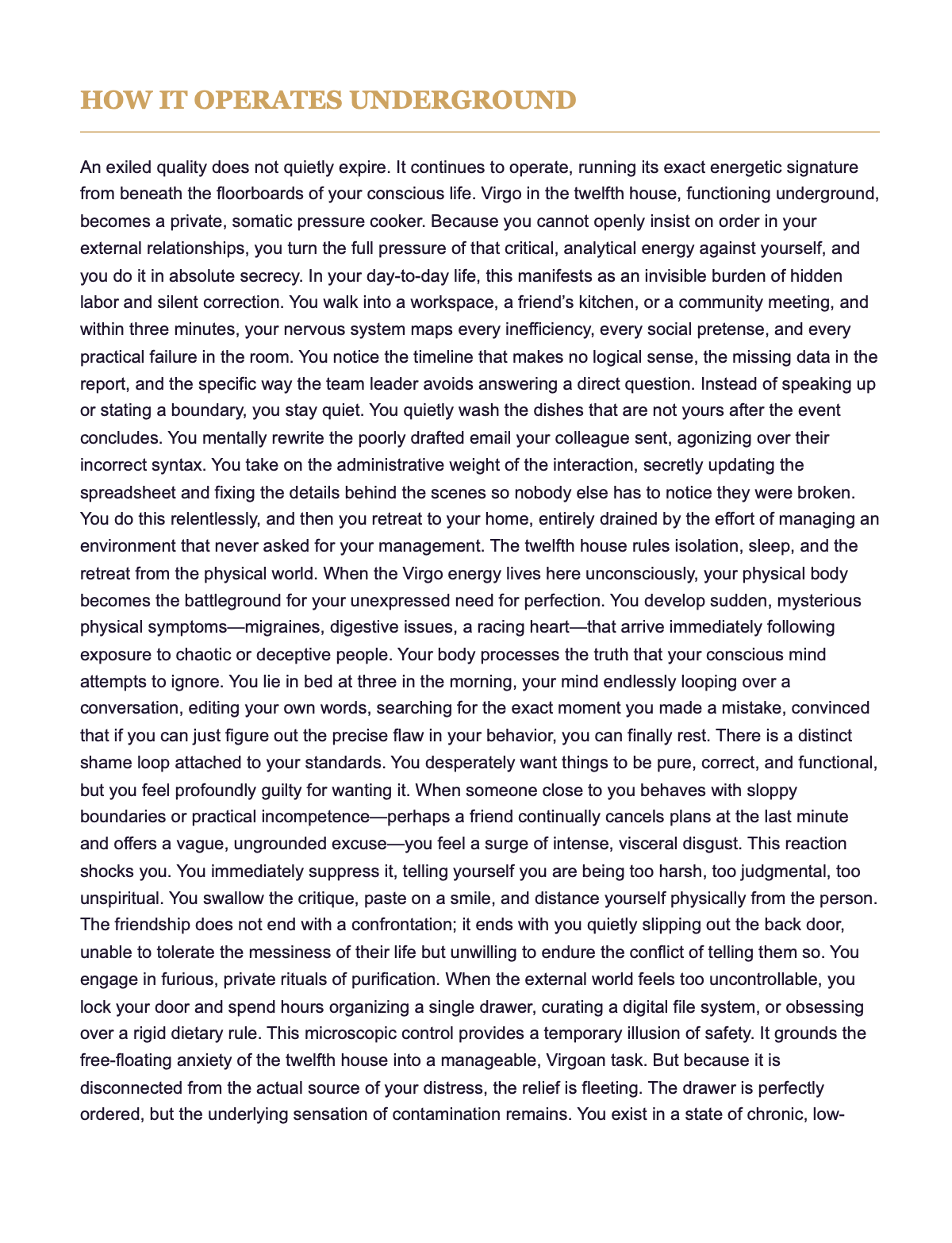 The Exiled Gift sample report page 3 — The Inner Wheel